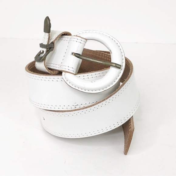 Free people, white buff, leather buckle belt main image 11